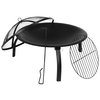 Flash Furniture 22.5" Foldable Wood Burning Firepit with Mesh Spark Screen and Poker YL-230-GG